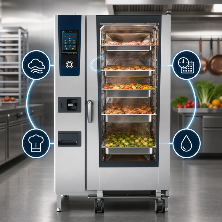 Product image #3 for RATIONAL iCombi Pro 20-Full Size Electric Floor Model Combi Oven, 480V 3-Phase