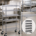 Thumbnail image #3 for Quantum Mobile Reel Shelving Cart with 6 Wire Shelves, 36W x 18D x 69H, Chrome Plated