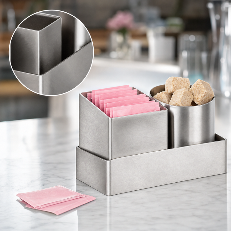 Product image #3 for American Metalcraft Stainless Steel Sugar Packet Holder, Satin Finish
