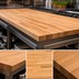 Thumbnail image #3 for John Boos Appalachian Red Oak Blended Edge Grain Island Countertop, 144 x 38 x 1-1/2-Inch Thick