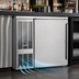 Thumbnail image #3 for 36-Inch One-Section Self-Contained Front-Vented Refrigerated Back Bar Cabinet with Solid Left-Hinged Door
