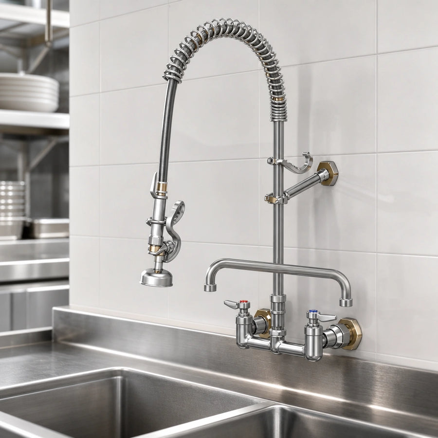 8-Inch Wall-Mount Mixing Faucet