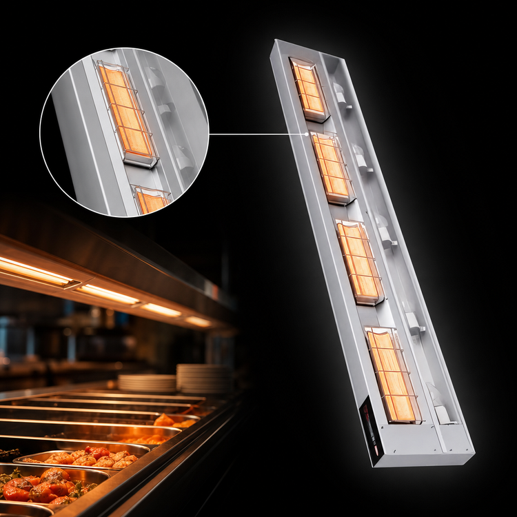 Product image #3 for Hatco Ultra-Glo 18-Inch Infrared Strip Heater with Double Ceramic Tiles and Aluminum Housing