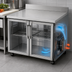 Thumbnail image #3 for Turbo Air PRO Series Two-Section Glass Door Worktop Refrigerator, 48-1/4
