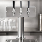 Thumbnail image #3 for Micro Matic USA D7743PSS T-Style Countertop Air-Cooled 3-Faucet Draft Beer Tower, Polished Stainless Steel