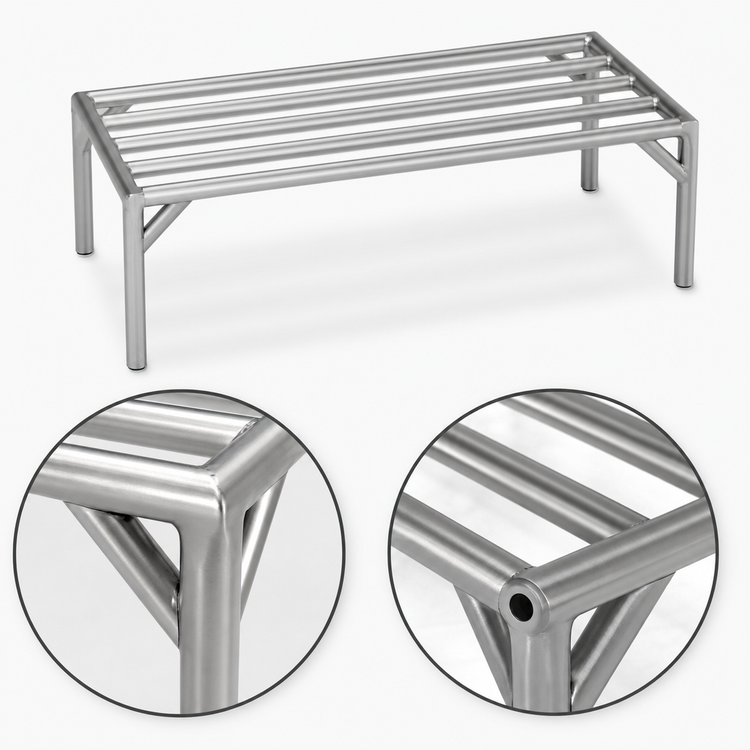 Product image #3 for Lifetime Tough Stainless Steel Tubular Dunnage Rack, 48 x 20 x 12 Inches