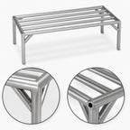 Thumbnail image #3 for Channel Manufacturing Lifetime Tough ES2048 Stainless Steel Tubular Dunnage Rack, 48 x 20 x 12 Inches, 4,000 lb. Capacity