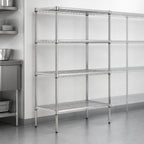 Thumbnail image #3 for Metro Super Erecta N536BR 36 x 24 x 63 Inch 4-Shelf Stationary Starter Wire Shelving Unit, Zinc Finish