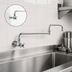 Thumbnail image #3 for T&S Brass Single-Hole Wall-Mount Pantry Faucet with 15-Inch Double-Joint Swing Nozzle