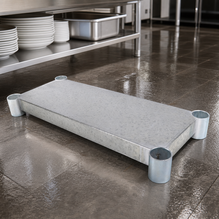 Product image #3 for BK Resources Galvanized Steel Undershelf for 96-Inch x 30-Inch Work Table