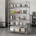 Thumbnail image #3 for Quantum 72 Inch x 24 Inch x 63 Inch Chrome-Plated Wire Shelving Starter Kit with 5 Shelves