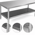 Thumbnail image #3 for John Boos EBWS-2472 72-Inch Welded Stainless Steel Intermediate Shelf for Enclosed Base Work Tables