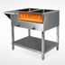 Thumbnail image #3 for 3-Pan Sealed Well Electric Steam Table with Open Shelf Base, 120V