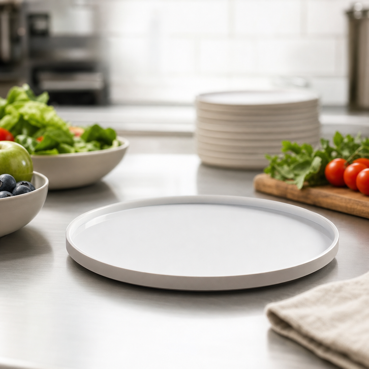 Product image #3 for American Metalcraft 9-Inch Round BPA-Free Melamine Plate, Mocha