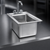 Thumbnail image #3 for 19 x 13 x 10 Inch 1-Compartment Drop-In Stainless Steel Sink with Faucet and Drain Basket