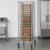 Thumbnail image #3 for Quantum Mobile End-Load Full-Size Tray Cart, 38-Tray Capacity, Chrome-Plated Steel Wire