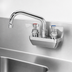 Thumbnail image #3 for Krowne Royal Series Splash-Mounted Commercial Faucet with 6-Inch Swing Spout, 4-Inch Centers, Chrome Finish