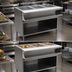 Thumbnail image #3 for Spec-Master SHT5CB-240 Five Well Electric Sealed Well Hot Food Table with Sliding Doors