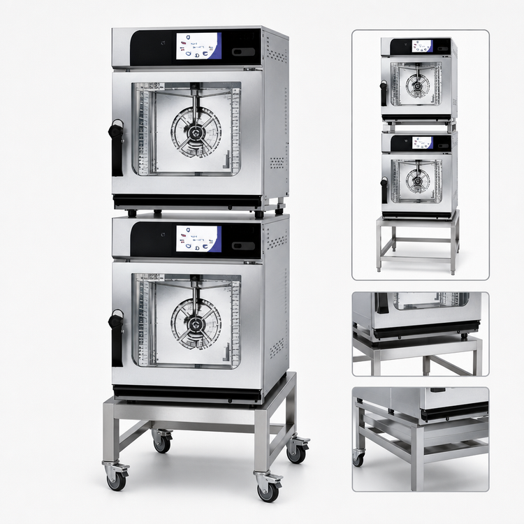 Product image #3 for Convotherm Open Base Stacking Stand with Casters for Two 6.10 MINI Ovens