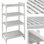Thumbnail image #4 for Cambro Camshelving® Premium CPU243672V4480 Vented Polypropylene Shelving Unit, 24 x 36 x 72 in., 4-Shelf Stationary Starter