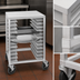 Thumbnail image #4 for Channel Manufacturing Under-Counter Aluminum Half-Size Pizza Pan Rack, 11-Pan Capacity