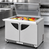 Thumbnail image #3 for Turbo Air Super Deluxe 48-Inch Two-Section Sandwich/Salad Mega Top Prep Table with Glass Lid