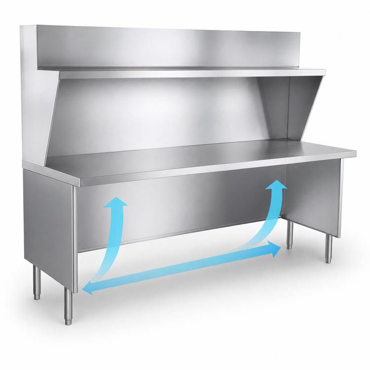 Product image #3 for La Rosa Open Front Stainless Steel Equipment Stand (Modular Enclosure), 54 x 30 Inch
