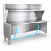 Thumbnail image #3 for La Rosa Open Front Stainless Steel Equipment Stand (Modular Enclosure), 54 x 30 Inch