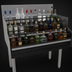 Thumbnail image #3 for Glastender Free-Standing Underbar Liquor Steps, 36 Inch W x 24 Inch D, 4-Step Stainless Steel Display