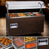 Thumbnail image #3 for Vollrath 2-Series Affordable Portable 4-Well Mobile Hot Food Station with Buffet Breath Guard and Lights, Cherry Woodgrain, 120V