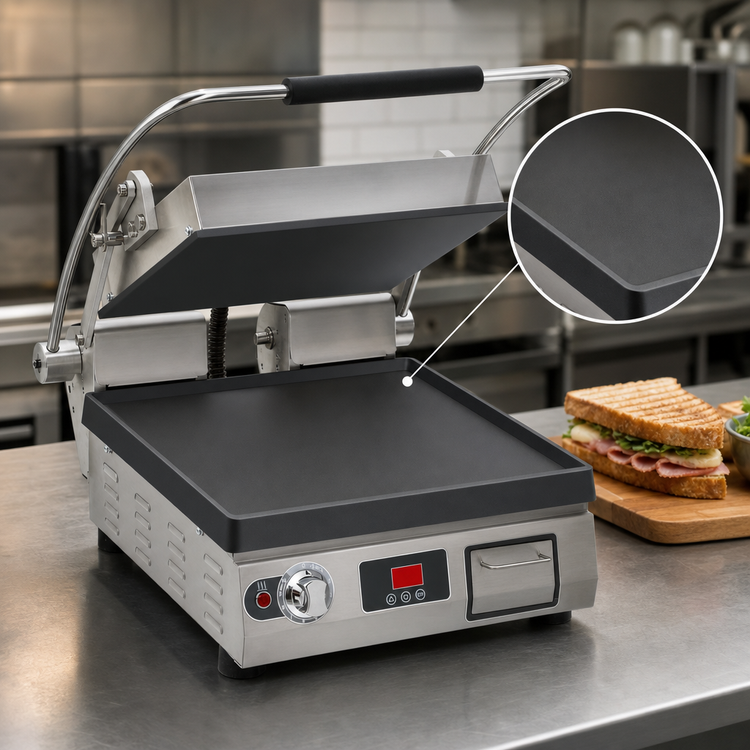 Product image #3 for Pro-Max 2.0 14-Inch Smooth Cast Iron Commercial Panini Press