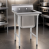 Thumbnail image #3 for Eagle Group 314 Series One-Compartment Stainless Steel Sink with Left Drainboard, 46-3/4
