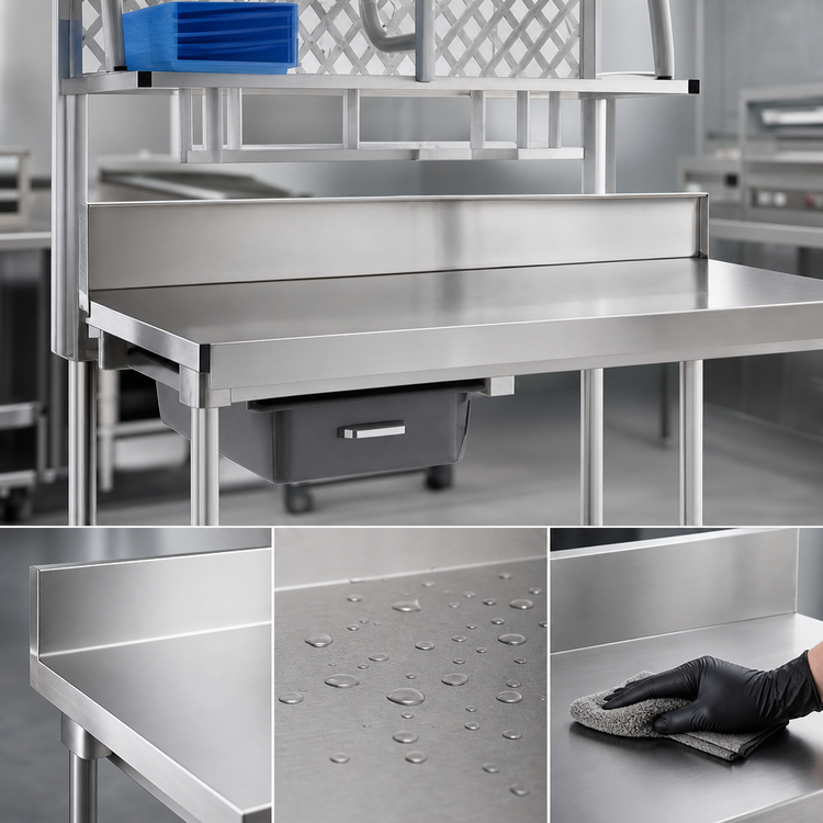Product image #3 for New Age 84-Inch Stainless Steel Backsplash for Sink Tables