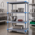 Thumbnail image #3 for Millenia 24-Inch W x 24-Inch D x 50-Inch H Gray Polymer Stationary Starter Shelving Unit with 4 Solid Shelves