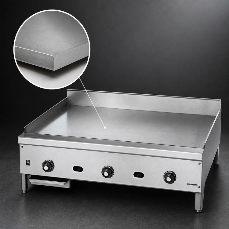 Product image #3 for Supreme JGM-2460-F 60" Gas Floor Model Griddle with 1" Thick Plate