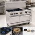 Thumbnail image #3 for Vulcan Endurance 60-Inch Propane Gas Restaurant Range with 6 Open Burners, 24-Inch Manual Griddle and 2 Standard Ovens