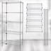 Thumbnail image #3 for Quantum 36-Inch W x 36-Inch D x 86-Inch H Wire Shelving Starter Kit with 5 Shelves, Chrome Plated