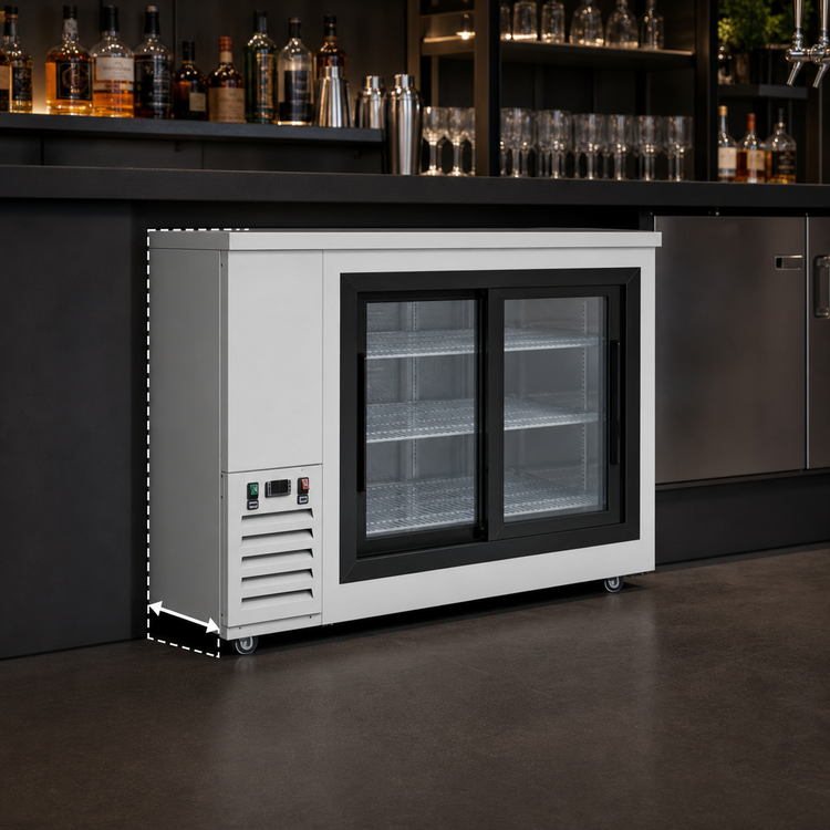 Product image #3 for Atosa Shallow Depth Back Bar Cooler with 2 Sliding Glass Doors, 48-Inch, 11.5 Cu. Ft.