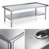 Thumbnail image #3 for Eagle Group 96-3/8-Inch Griddle/Equipment Stand with Stainless Steel Top and Galvanized Undershelf