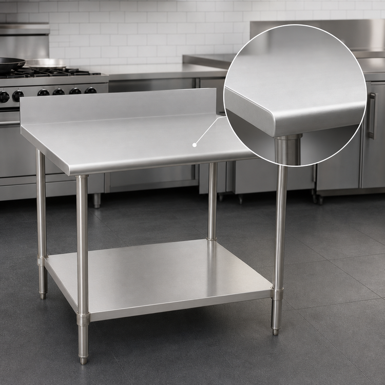 Product image #3 for Eagle Group BlendPort KL Series 72-Inch Stainless Steel Work Table with Backsplash and Undershelf