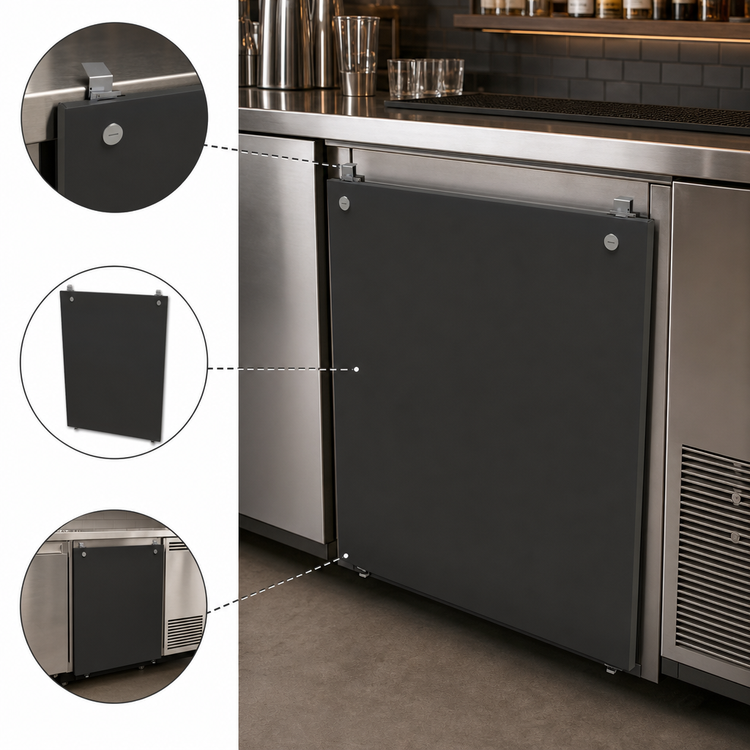 Product image #3 for Glastender 24-Inch Black Locking Cover for BLD-24 Underbar Units