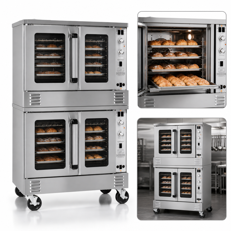Product image #3 for Southbend Platinum Series Double-Deck Bakery-Depth Electric Convection Oven, 7.5 kW Per Deck