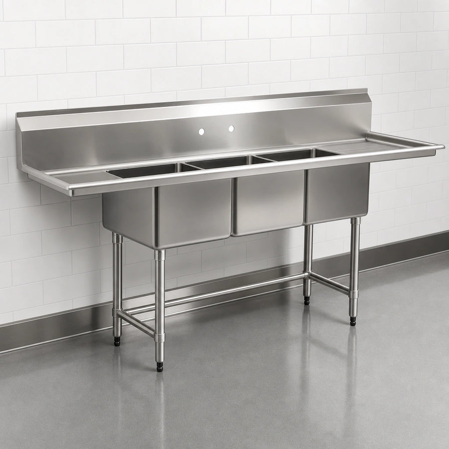 16-Gauge 304 Stainless Steel Construction