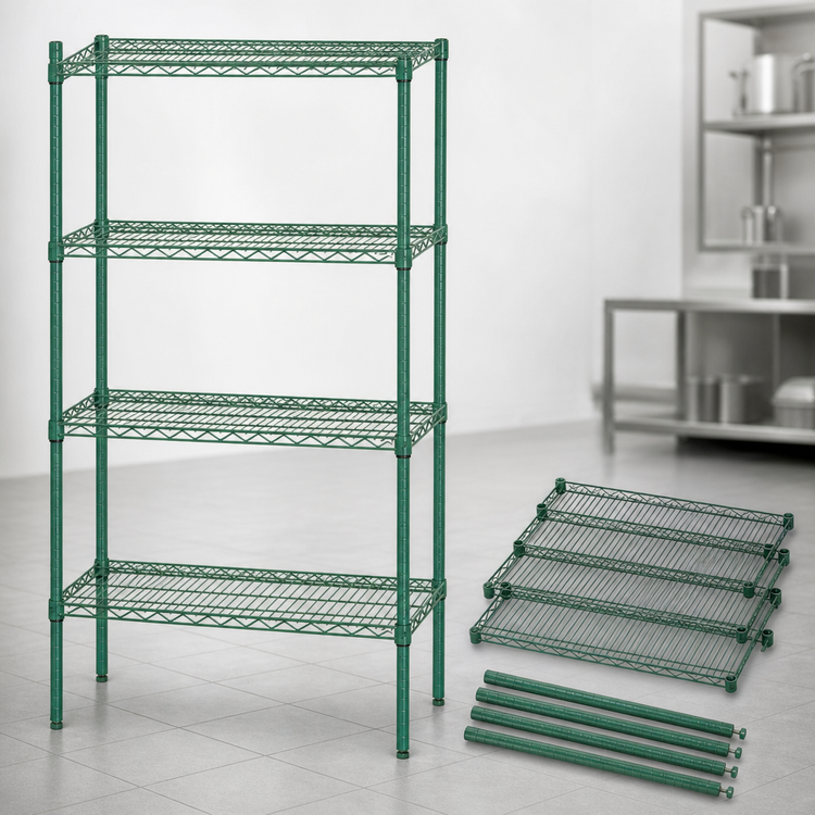 Product image #3 for Quantum Green Epoxy Wire Shelving Starter Kit, 42-Inch Wide x 86-Inch High