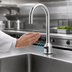 Thumbnail image #3 for equip Touchless Electronic Sensor Single-Hole Deck-Mount Gooseneck Faucet with Mixing Valve