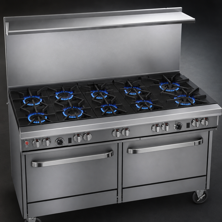 Product image #3 for Southbend Ultimate 60-Inch Commercial Gas Restaurant Range with 9 Open Burners, Standard Oven and Convection Oven
