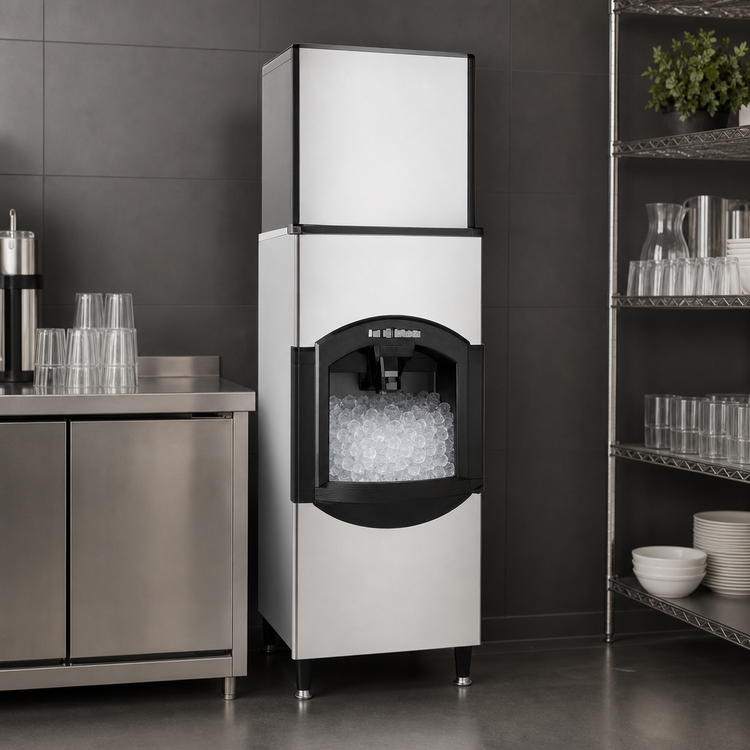 Product image #3 for Ice-O-Matic ICE Series CD40022 Floor-Model Cube Ice Dispenser, 120 lb Storage, Push Dispense, 115V