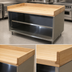 Thumbnail image #3 for BK Resources 48 x 36 Inch Chef Table with 1-3/4 Inch Hard Maple Top and Open Front Stainless Steel Cabinet Base