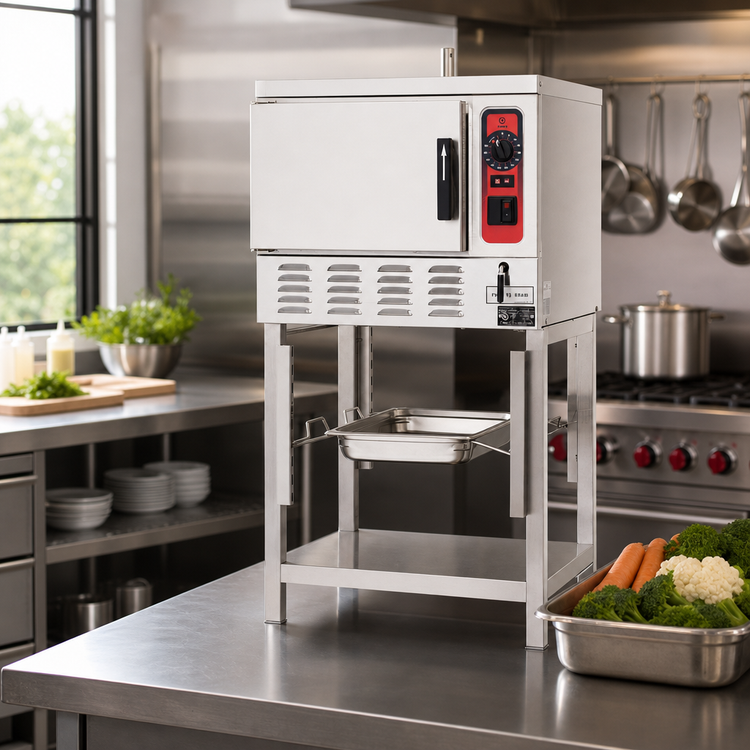 Product image #3 for Vulcan Quick Ship Countertop Connectionless Electric Convection Steamer, 3-Pan Capacity