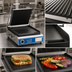 Thumbnail image #3 for Globe Deluxe 14-Inch Countertop Electric Single Sandwich/Panini Grill with Combo Cast Iron Plates